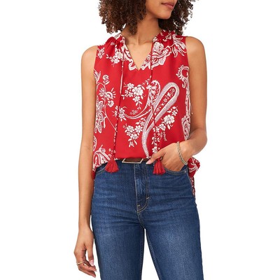 

Женский пуловер с кулиской и узором пейсли Vince Camuto BHFO 0857, Dark red