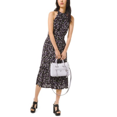 Женское миди-платье MICHAEL Michael Kors с нашивкой в виде сада фиолетового цвета XS BHFO 1529