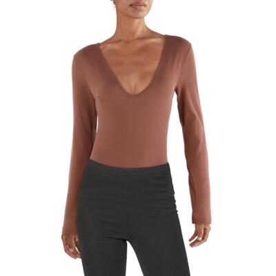 Женская футболка-боди в рубчик с V-образным вырезом FCT Basics BHFO 0779