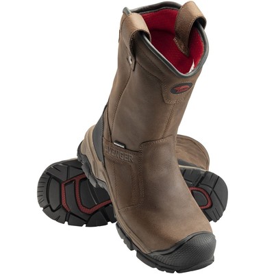 Pre-owned Avenger Men's 11" Ripsaw Alloy Toe Eh Pr Waterproof Wellington Work Boot Brown -