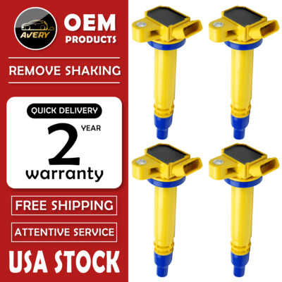 4 Ignition Coils Replacement for Toyota Corolla Matrix Pontiac 1.8 L4 UF314 