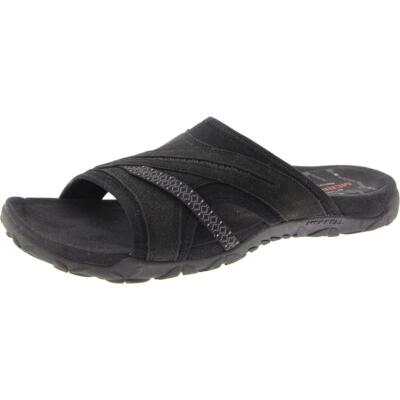 Merrell Womens Black Memory Foam Slide Sandals Shoes 9 Medium (B,M) BHFO 3394