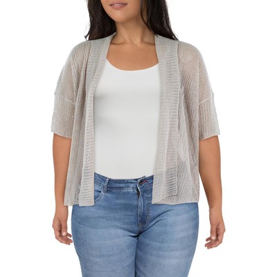

Eileen Fisher Womens Tan Linen Open Stitch Cardigan Top Blouse Plus  BHFO 6131, Unnat