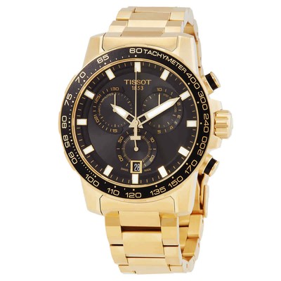 Мужские часы Tissot T-Sport с хронографом и черным циферблатом T125.617.33.051.01