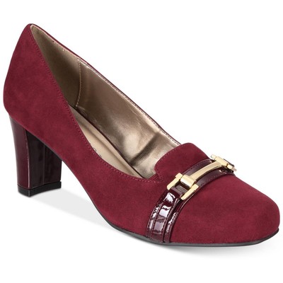 Женские туфли-лодочки из искусственной замши Karen Scott красного цвета Penzey 8 Medium (B,M) BHFO 4436