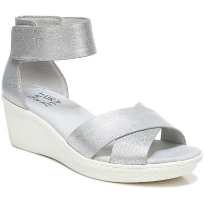 

Женские босоножки на танкетке Naturalizer Riviera Silver 4.5 Medium (B,M) BHFO 4644, Silver frost