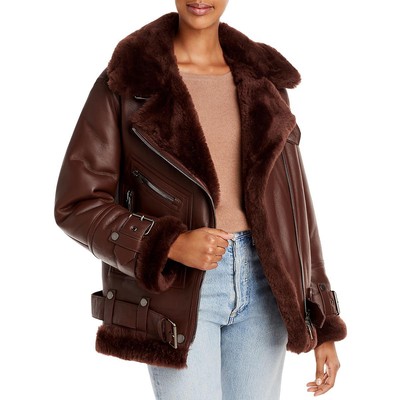 

Женская мотоциклетная куртка из коричневой кожи ягненка Moya  BHFO 2085, Kalamata, Moya