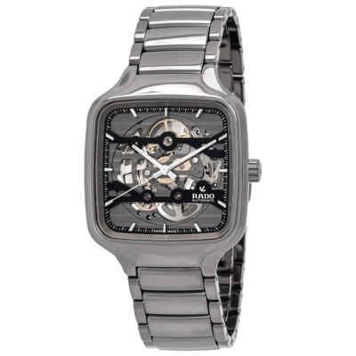 Pre-owned Rado True Square Automatic Skeleton Dial Unisex Watch R27125152