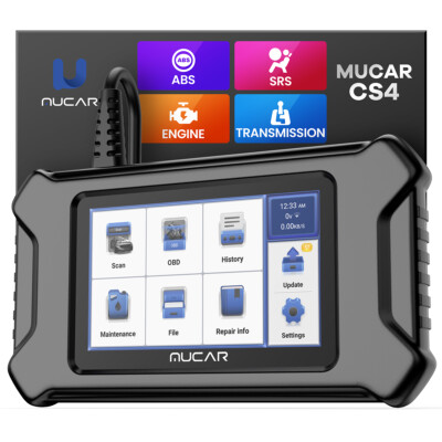 MUCAR CS4 OBD2 Scanner ABS SRS Transmission Engine Car Diagnostic Scan Tool 