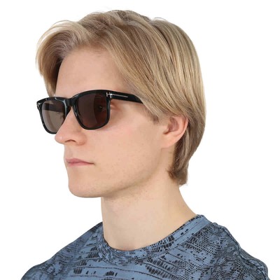 Pre-owned Tom Ford Stephenson Polarized Brown Square Men's Sunglasses Ft0775 01h 56