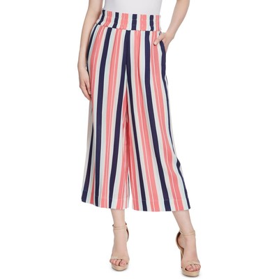 

Женские темно-синие классические брюки в полоску Jessica Simpson Rosalie  BHFO 1167, Black iris stripe, Rosalie