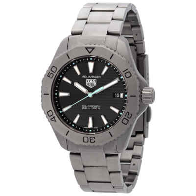 Pre-owned Tag Heuer Aquaracer Quartz Black Dial Men's Watch Wbp1180.bf0000