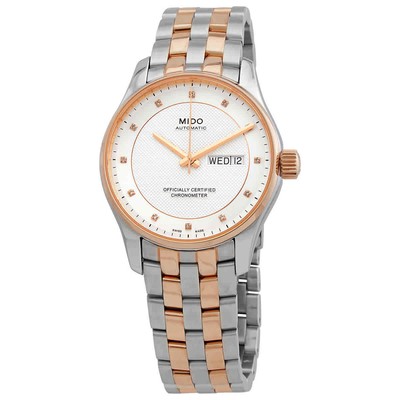Mido Belluna Automatic Diamond Silver Dial Men's Watch M0014312203692