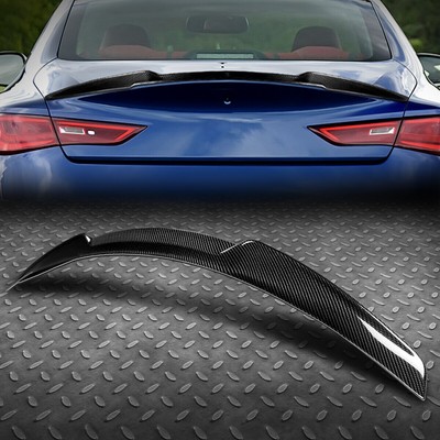 ДЛЯ 17-22 INFINITI Q60 COUPE КАРБОНОВЫЙ V-ОБРАЗНЫЙ СПОЙЛЕР НА ЗАДНЕЙ КРЫШКЕ БАГАЖНИКА, КРЫЛО