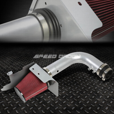 ДЛЯ 97-04 F-150/EXPEDITION ПОЛИРОВАННАЯ СЕРЕБРИСТАЯ АЛЮМИНИЕВАЯ ТРУБА ВОЗДУХОЗАБОРНИКА + ТЕПЛОЗАЩИТНЫЙ ЭКРАН