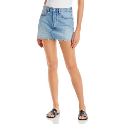 

Женская джинсовая юбка длиной выше колена Rag - Bone Bitty Blue Raw Hem  BHFO 1773, Catalina
