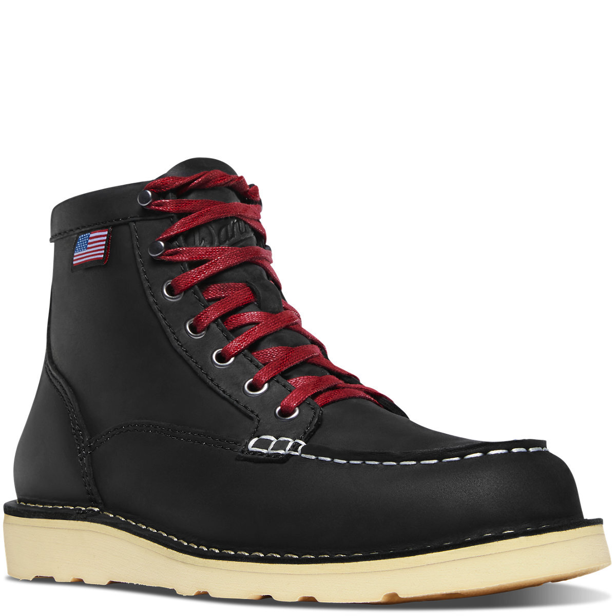 Pre-owned Danner ® Women's Bull Run Toe 6" Black Work Boots 15587 - All Sizes -