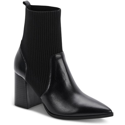 

Женские кожаные ботильоны Blondo Ikler с острым носком на блочном каблуке BHFO 4273, Black leather, Ikler