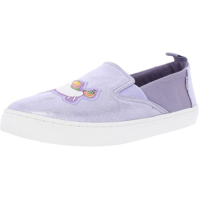 

Toms Girls Luca Purple Слипоны 5.5 Medium (B,M) Big Kid BHFO 1302, Orchid foil/canvas, Luca