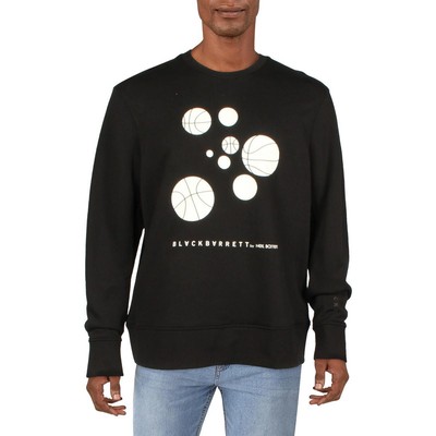 

Мужская черная хлопковая толстовка BLACKBARRETT by Neil Barrett Athletic  BHFO 8811, Black/white