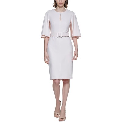 Женское розовое деловое платье-футляр длиной до колен Calvin Klein 6 BHFO 6119