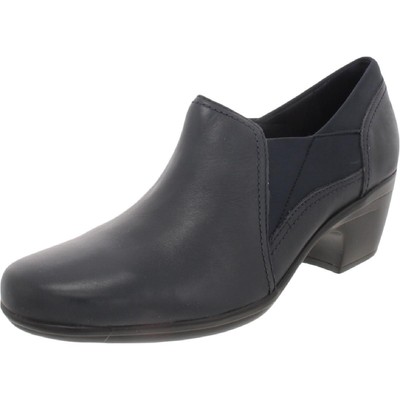 Женские темно-синие кожаные туфли-лодочки Clarks Emily Amelia 12 узкие (AA,N) BHFO 7016