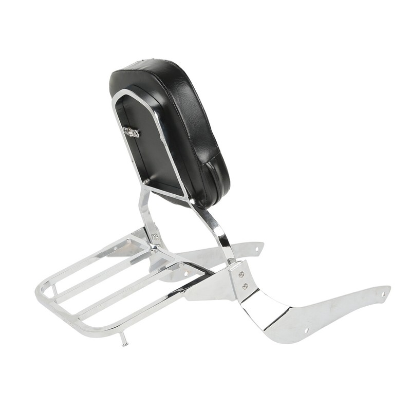 Chrome Sissy Bar Backrest w/ Luggage Rack Fit For Suzuki Boulevard C50 05-09 08