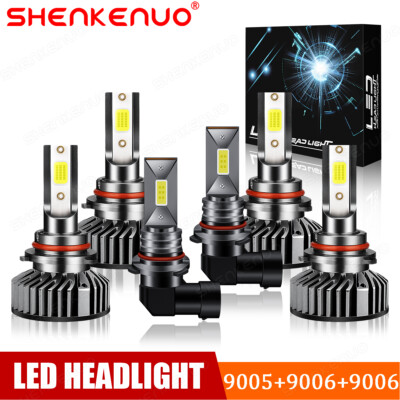 For Chrysler 300 2005-2009 - 6x 6000K LED Headlight High Low Fog Bulbs Combo kit