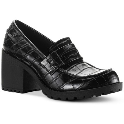 

Черные женские лоферы без шнуровки Sun + Stone Maycee 9, средний (B,M) BHFO 4743, Black croc, Maycee