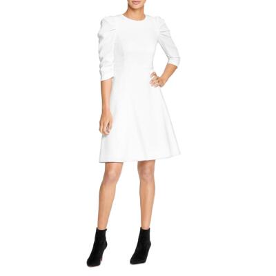 

Женское повседневное мини-платье-футляр цвета слоновой кости Halston  BHFO 8221, Chalk