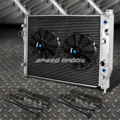 2-РЯДНЫЙ АЛЮМИНИЕВЫЙ РАДИАТОР + 2X 10 ВЕНТИЛЯТОРОВ ЧЕРНОГО ЦВЕТА ДЛЯ 96-02 CHEVY CAMARO/PONTIAC FIREBIRD