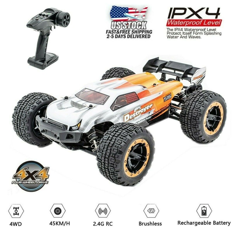 Brushless Motor 2.4G 1:16 Scale RC Car 45km/h 4WD High Speed RC Trucks