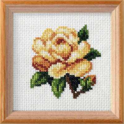 Orchidea Cross Stitch Kit: Yellow Rose