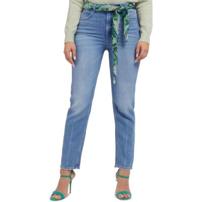 

Guess Женские синие джинсовые зауженные прямые джинсы Mom  BHFO 7165, Sunrise shell