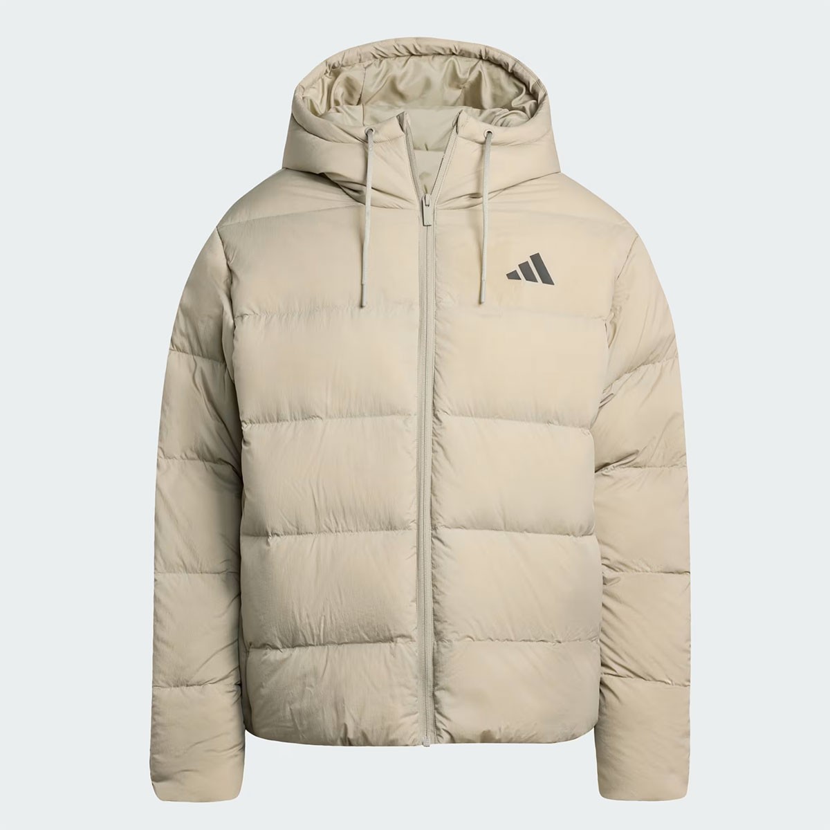 NEW ADIDAS MENS ESSENTIAL CLIMAWARM 3S PUFFER DOWN JACKET JM4166 BEIGE ASIAN FIT