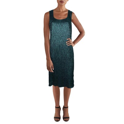 R&M Richards Womens Blue Metallic Sleeveless Party Cocktail Dress 14 BHFO 8349