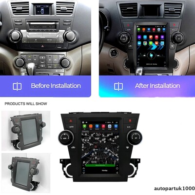 9.7'' For 2008-2013 Toyota Highlander Stereo Radio GPS NAVI Android 10.1 OBD RDS