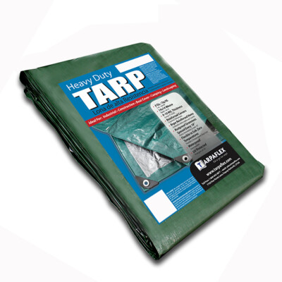 Green/Silver Heavy Duty Poly Tarp 20' x 40', 11-12 mil, Multi-Function