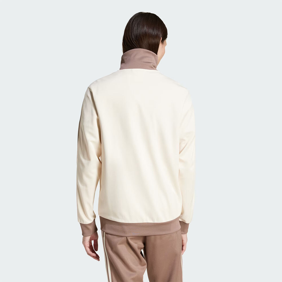 adidas ホワイト ブラウン　 ジップアップジャケット adidas アディダス トラックジャケット ジ ジャージ オフ