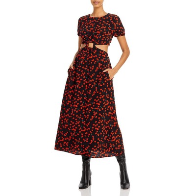 

STAUD Женское длинное летнее платье макси с уплотнительным кольцом Calypso BHFO 3325, Poppy field