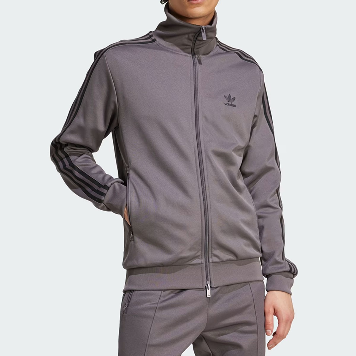 Adidas Originals Mens ADICOLOR CLASSIC TRACKTOP JACKET JY1281 GREY ASIAN FIT