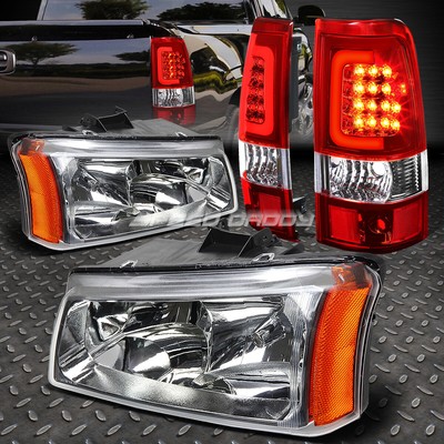 ХРОМИРОВАННАЯ ХРУСТАЛЬНАЯ ФАРА + УГОЛОК + КРАСНЫЙ 3D СВЕТОДИОДНЫЙ ЗАДНИЙ ФОНАРЬ ДЛЯ 03-07 SILVERADO