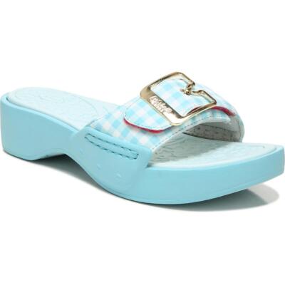 Обувь Dr. Scholls Женские босоножки на танкетке Rock On Max Blue 7 Medium (B,M) 4586