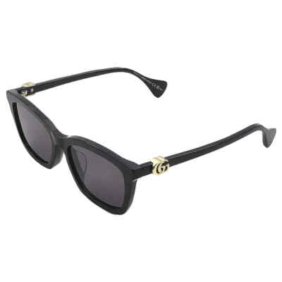 Pre-owned Gucci Grey Rectangular Ladies Sunglasses Gg1596sk 001 55 Gg1596sk 001 55 In Gray