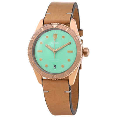 Pre-owned Oris Divers Sixty-five Automatic Green Dial Unisex Watch 01 733 7771 3157-07 5