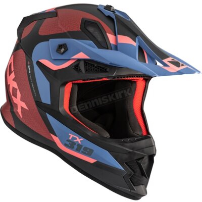 CKX Matte Pink/Blue/Black TX319 Laxer Helmet (Adult L) 514994