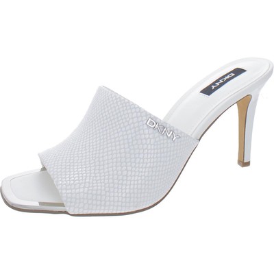 

DKNY Женские туфли-мюли из искусственной кожи белого цвета Bronx 7, средний (B,M) BHFO 6716, Snake print white