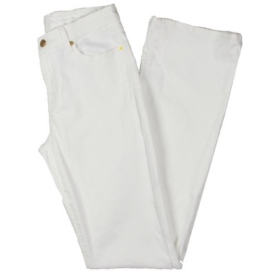 7 For All Mankind Womens Kimmie White Casual Straight Leg Jeans 29 BHFO 9583