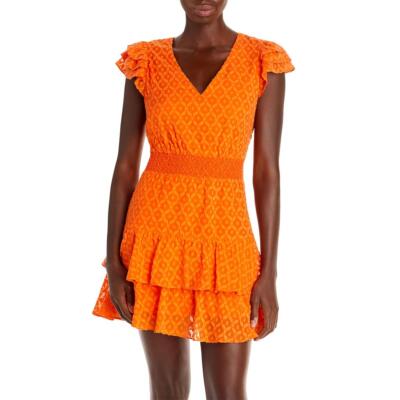 

Женское короткое мини-платье Alice and Olivia Markita из смеси шелка BHFO 7570, Sienna