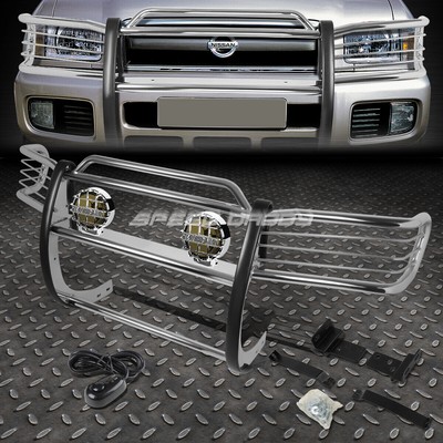 ХРОМИРОВАННАЯ РЕШЕТКА РАДИАТОРА + КРУГЛАЯ ДЫМЧАТАЯ ПРОТИВОТУМАННАЯ ФАРА ДЛЯ 96-04 NISSAN PATHFINDER R50